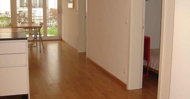 Architektengartenwohnung am Engl. Garten - blick zum garten
