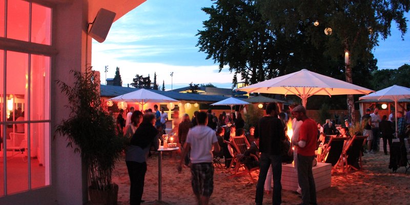 Beach Club directly at the river