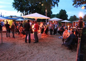 Beach Club directly at the river