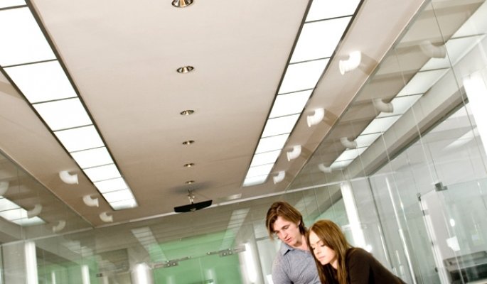 Modern office space with loft character