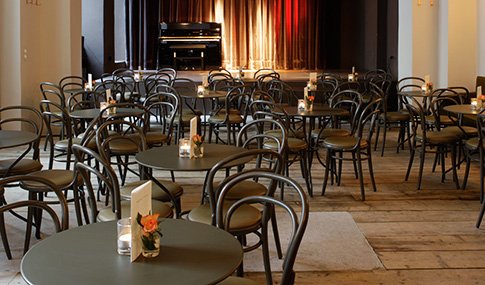 Theater location with a stage and catering