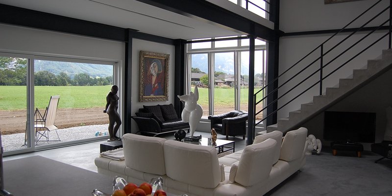 Kunsthaus mit Aussicht auf die Berge