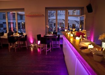Event location with tiled stove