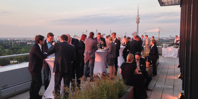 Rooftop Location über den Dächern Münchens