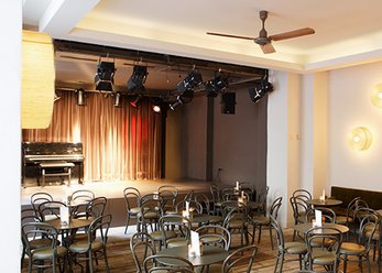Theater location with a stage and catering