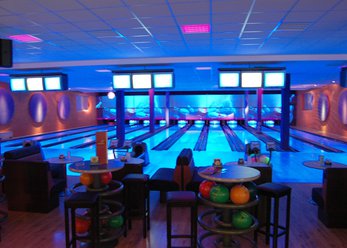 Bowling alley with Mexican restaurant