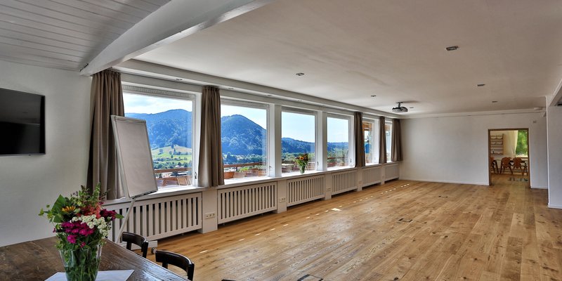Location overlooking the Schliersee Lake and mountains