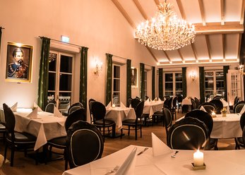 Restaurant hall with panoramic terrace