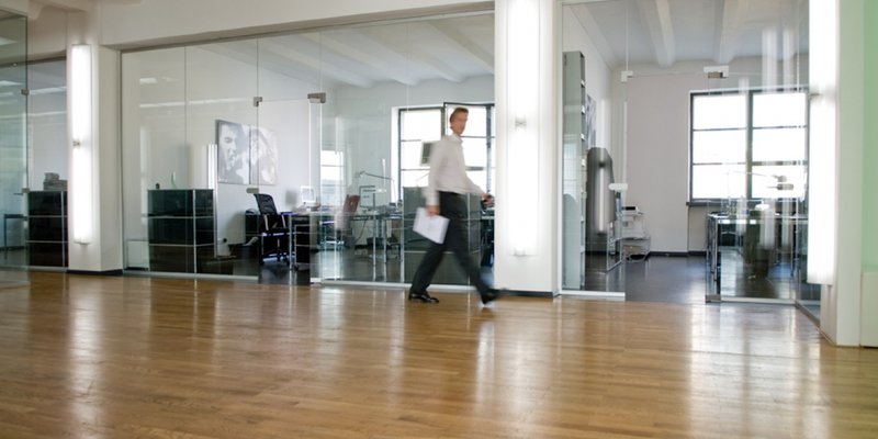 Modern office space with loft character