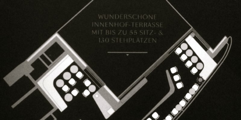 Stylische Bar mit großer Terrasse, zentral