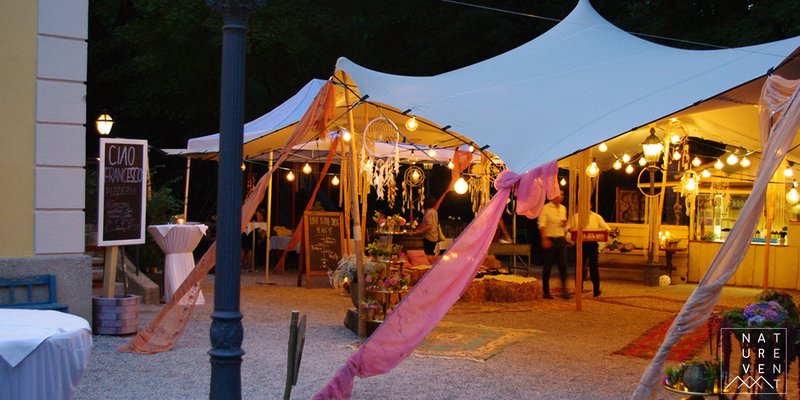 Stretchzelte für Events von 75 - 330 m² - Hochzeit Stretchzelt